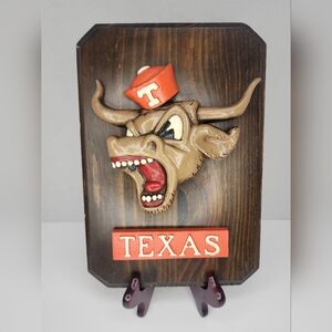 Vintage 1974 Texas Longhorn Wall Plaque